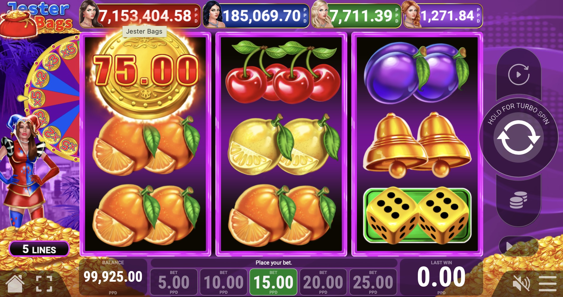   Jester Bags   Pateplay  Royal casino